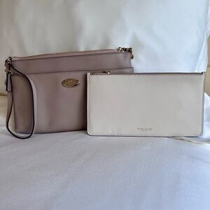 Coach purse with zipper insert pouch